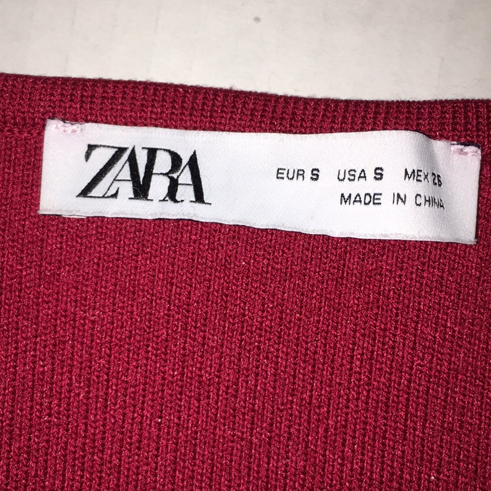 Zara Red Sleeveless Sweater | Size S - Picture 5 of 6